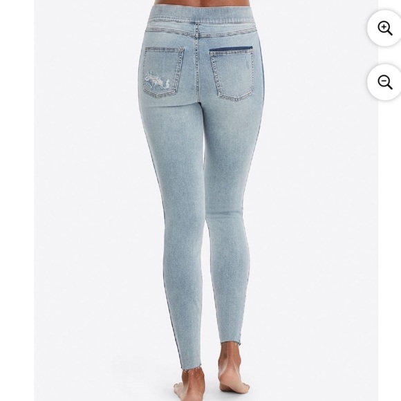 Spanx Women’s Distressed Side Stripe Pull-On Pants Size Medium - Picture 2 of 13